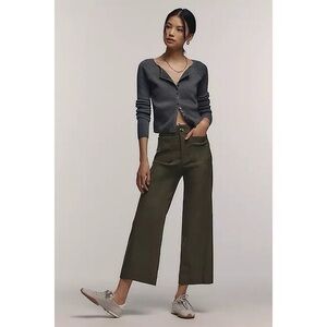 Olive Green Maeve Colette Crop Pants (Anthropologie) size